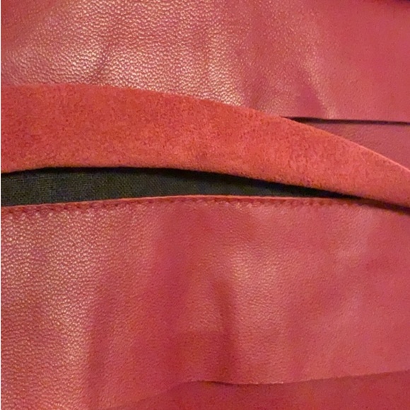 Lafayette 148 Burgundy Layered 100% Leather /Cuir Jacket. - Picture 9 of 9